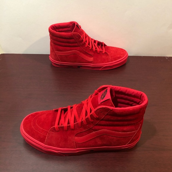 Vans SK8 Hi Nubuck, Red, Various Sizes - Picture 4 of 14